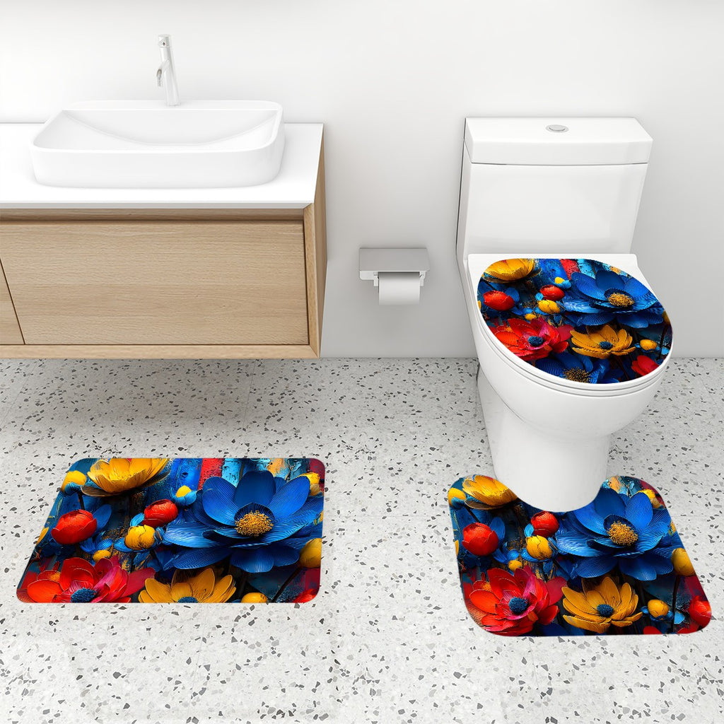 Brasília — 4‑Piece Shower Curtain & Bathroom Rug Set