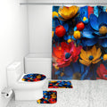 Brasília — 4‑Piece Shower Curtain & Bathroom Rug Set
